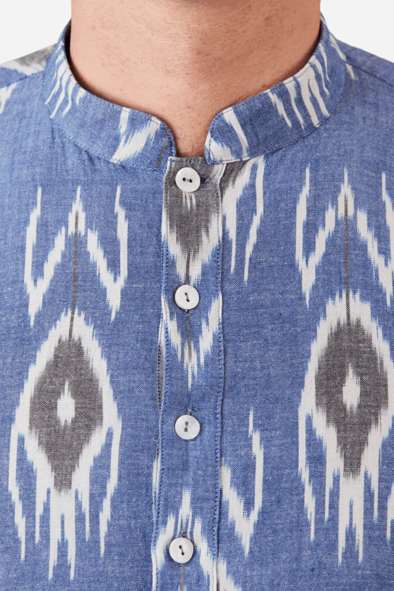 Kurta-style band collar