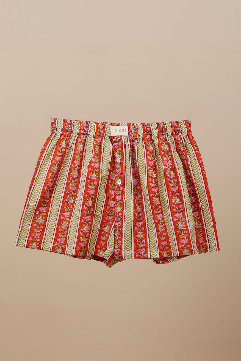 Boxer Shorts - Orange and Green Stripes