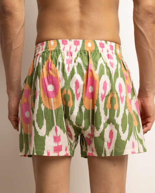 BOXERS - GREEN IKAT
