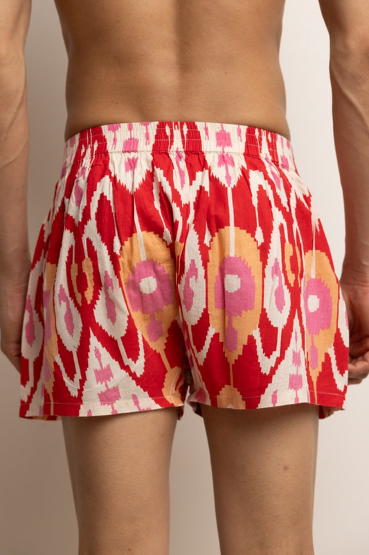 BOXERS - RED IKAT