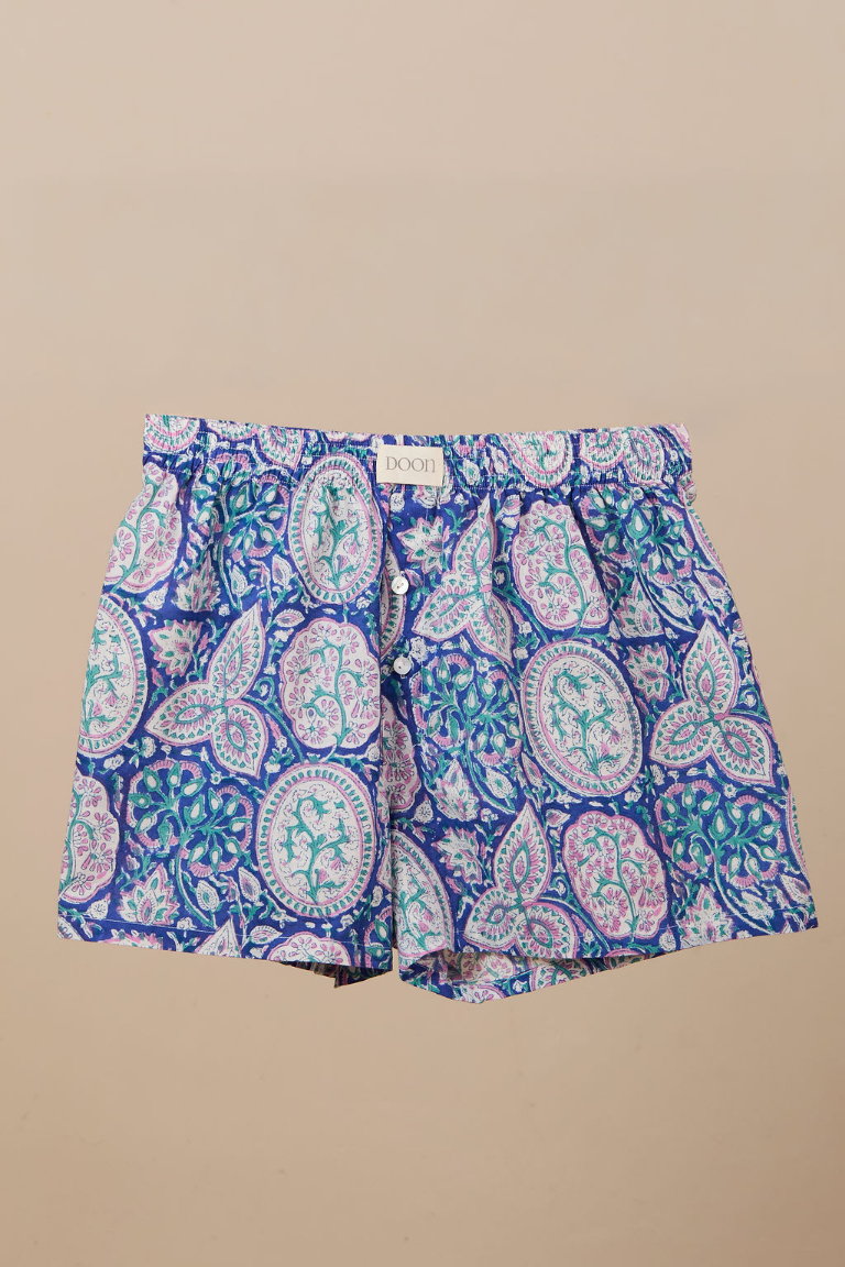 Boxer Shorts - Blue, Pink and White
