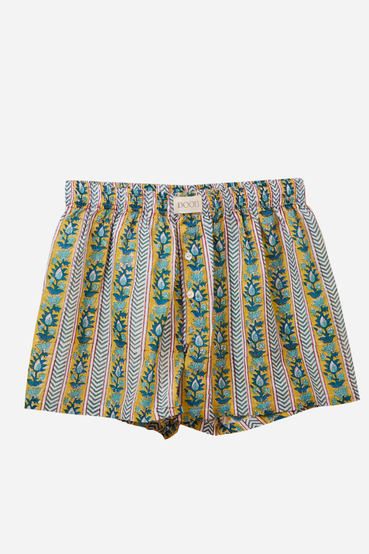 Boxer Shorts - Yellow and Green Stripes