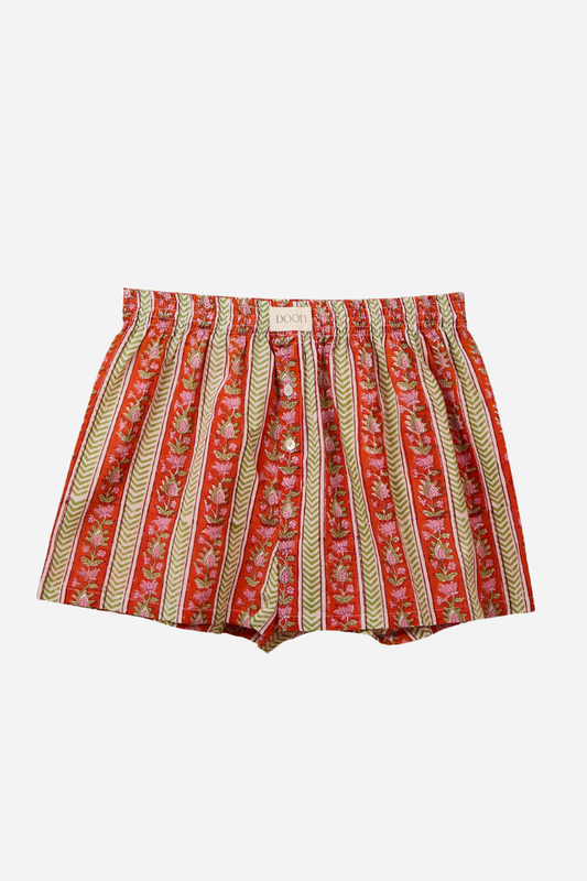 Boxer Shorts - Orange and Green Stripes