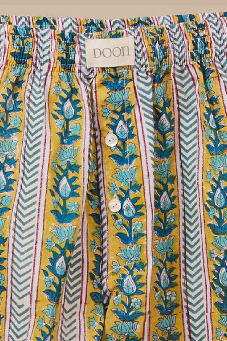 Boxer Shorts - Yellow and Green Stripes