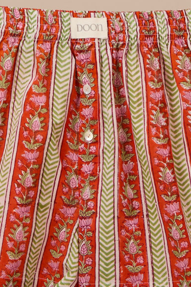 Boxer Shorts - Orange and Green Stripes