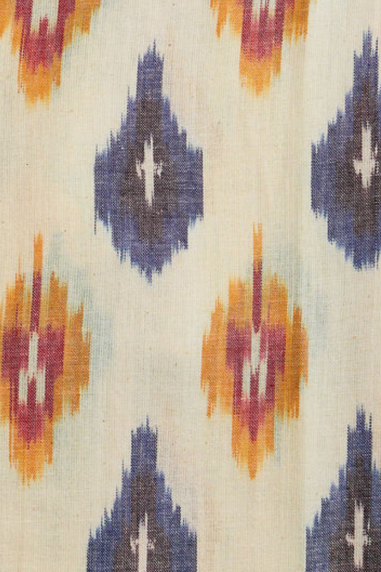 CLASSIC SHIRT - Cream with Blue and Orange