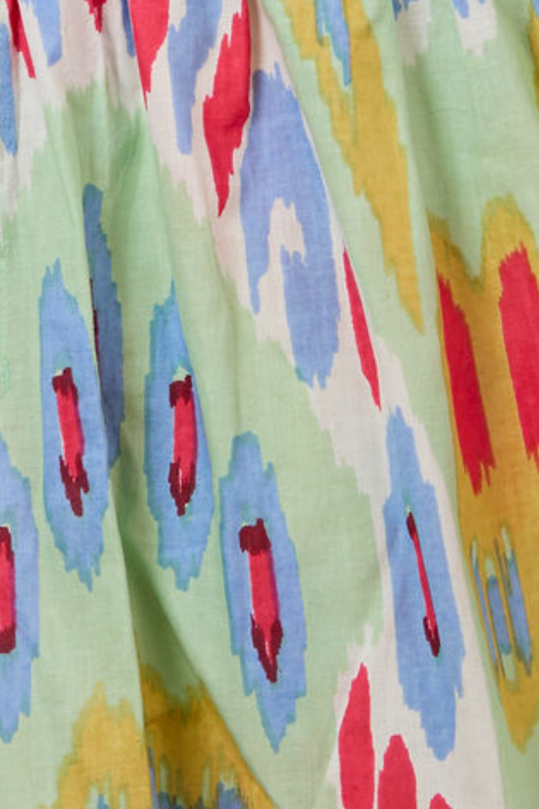 Ikat Boxer Shorts - Green Blue Red