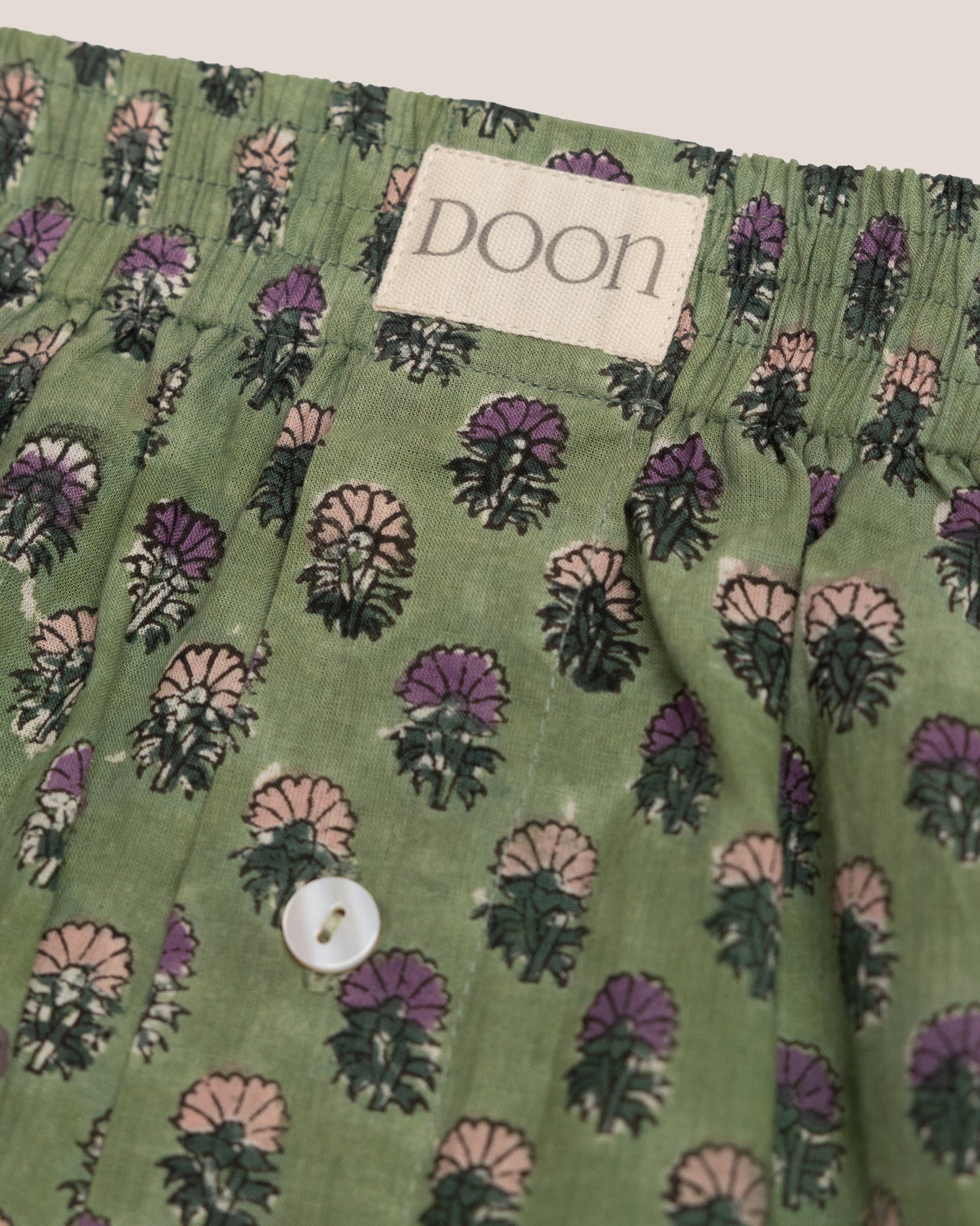 BOXERS - OLIVE FLOWERS