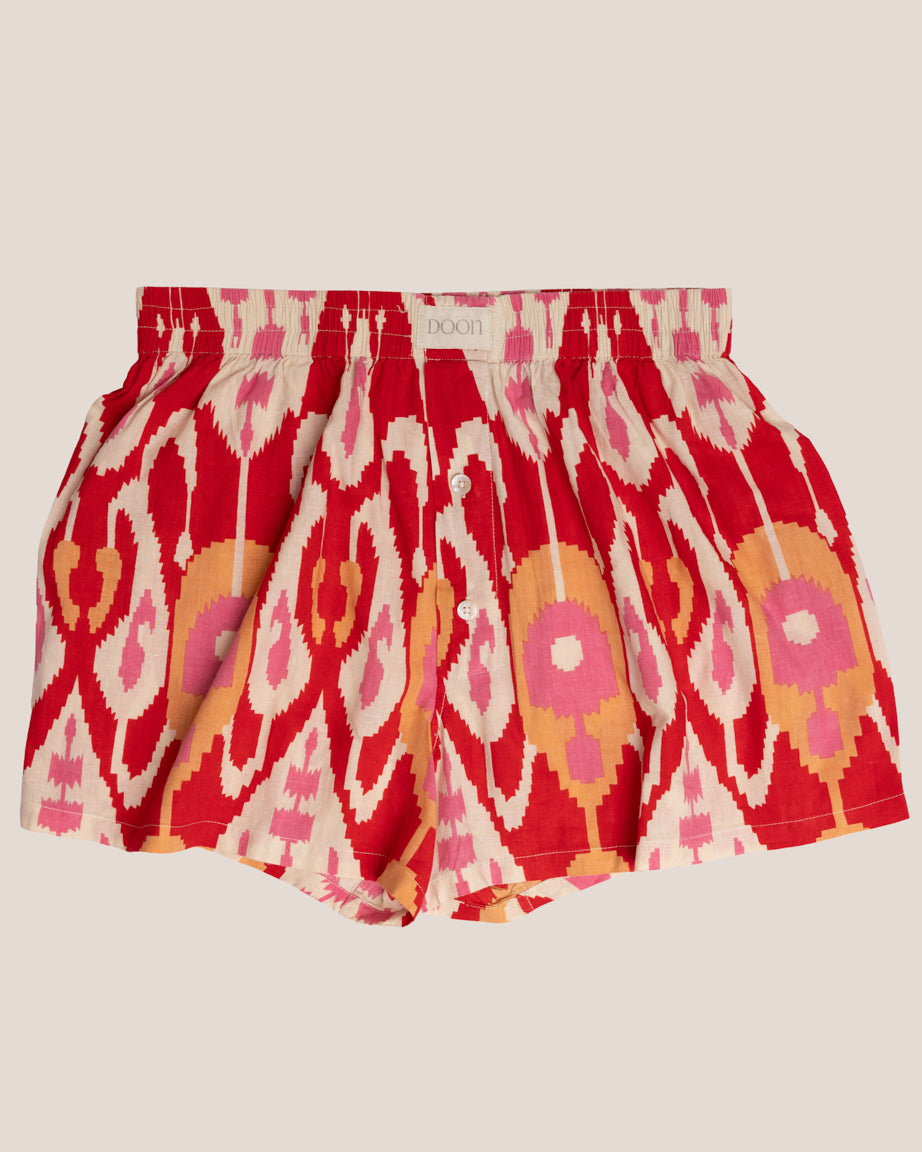 BOXERS - RED IKAT
