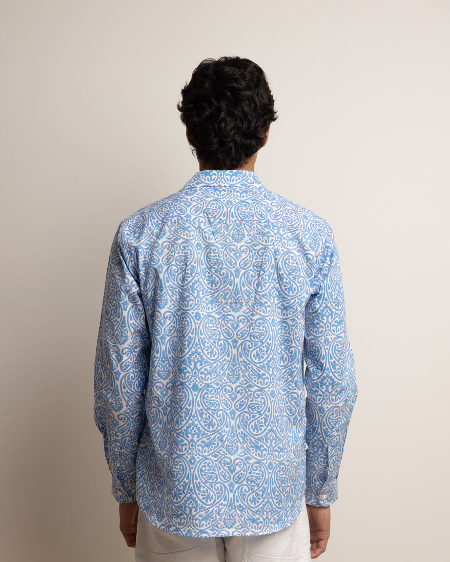 CLASSIC SHIRT - SARAS BLUE PAISLEY