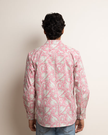 CLASSIC SHIRT - ROSE & FOREST CHINTZ