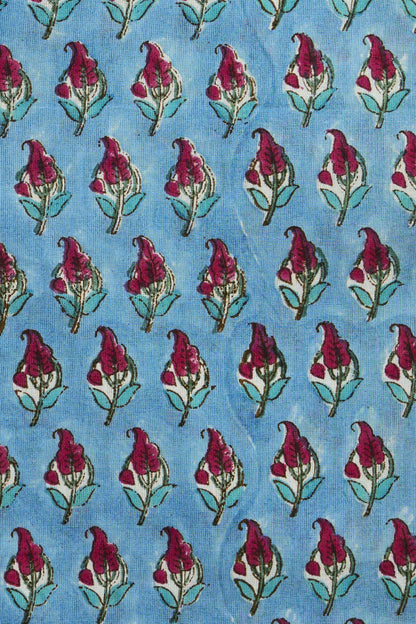 CLASSIC SHIRT - DENIM BLUE WITH RED CHILLIES