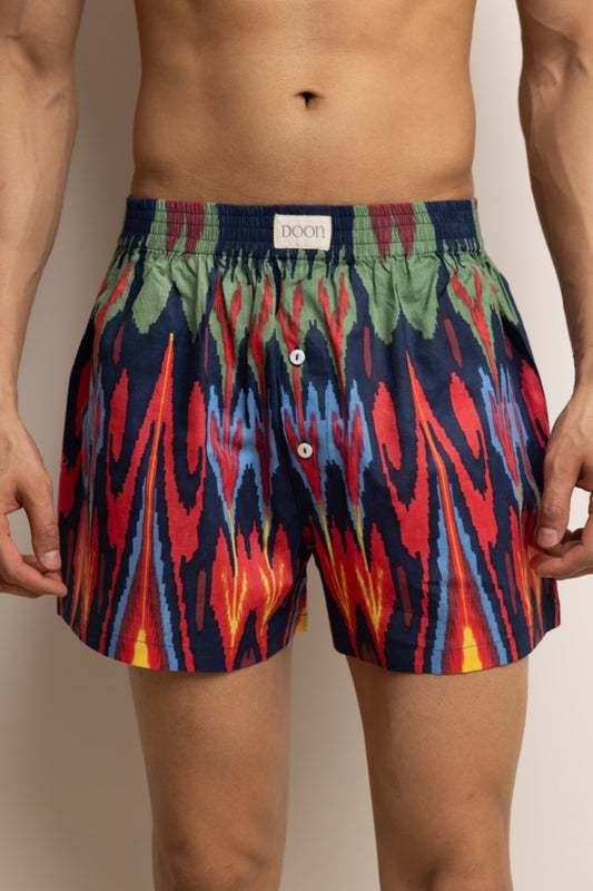 BOXERS - NAVY IKAT
