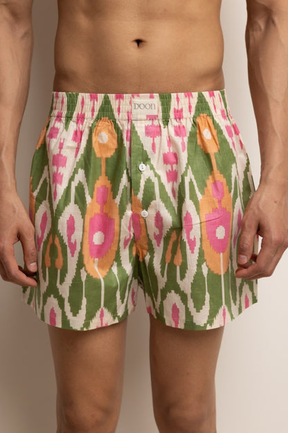 BOXERS - GREEN IKAT