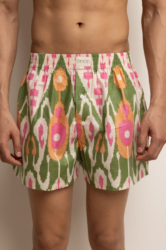 BOXERS - GREEN IKAT