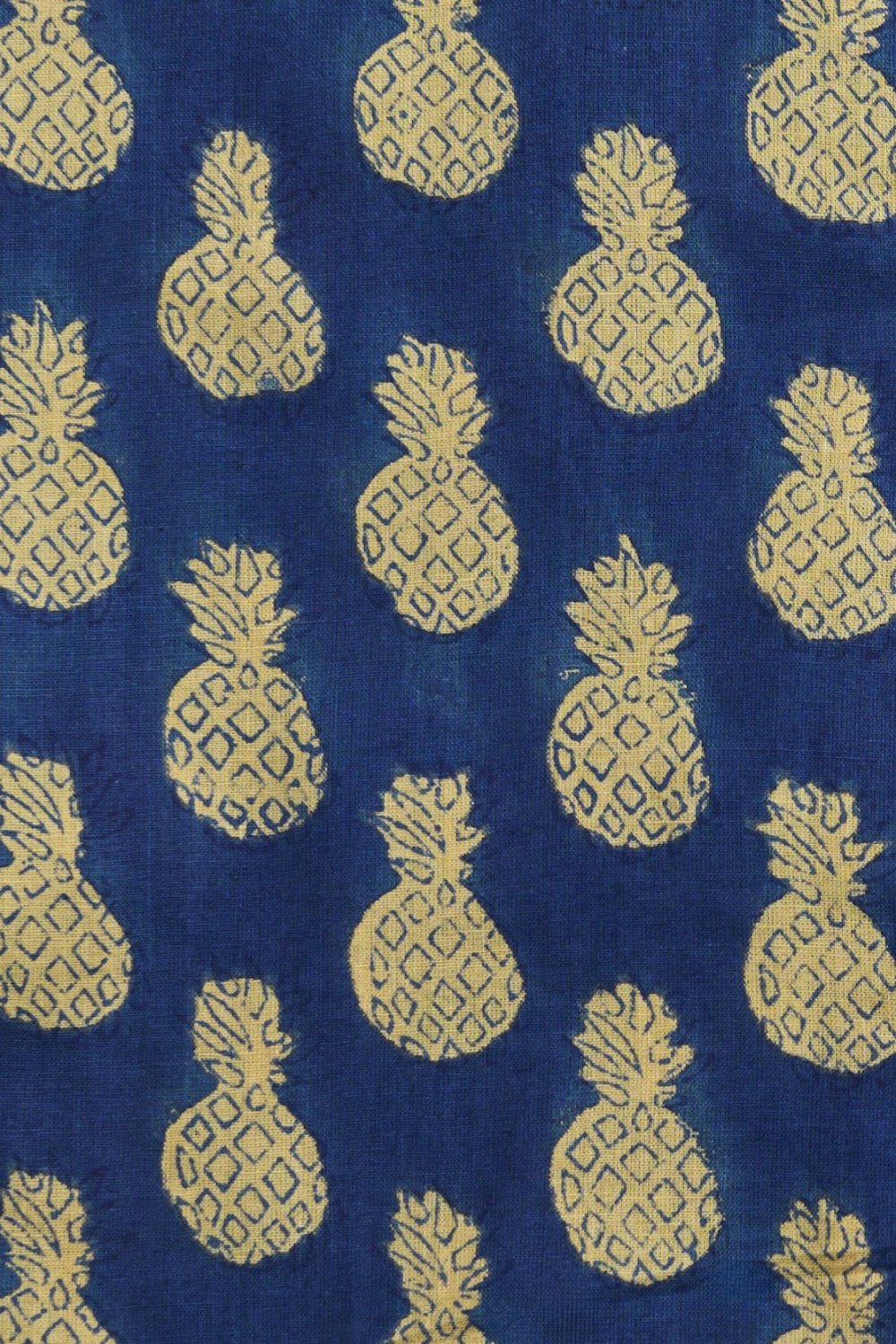 CLASSIC SHIRT - NAVY WITH BEIGE PINEAPPLES,Shirt,
