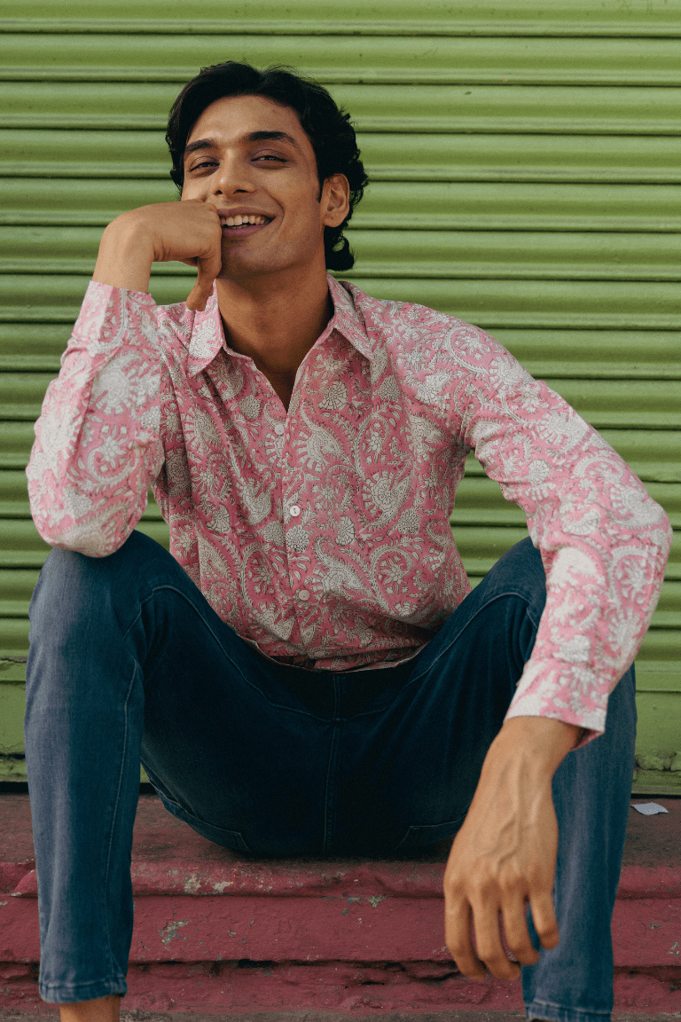 CLASSIC SHIRT - ROSE & FOREST CHINTZ,Shirt,