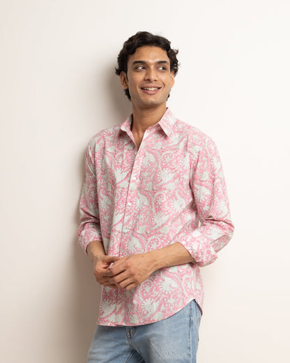 CLASSIC SHIRT - ROSE & FOREST CHINTZ,Shirt,