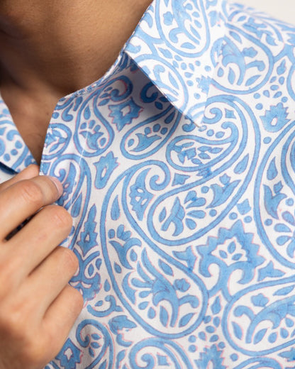 CLASSIC SHIRT - SARAS BLUE PAISLEY,Shirt,
